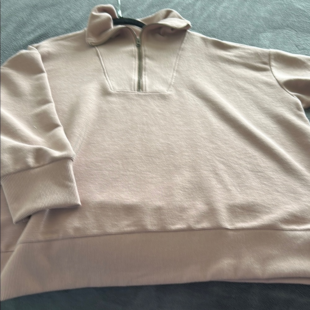 Maurices Tan Zip Up Sweater Soft Knit Casual